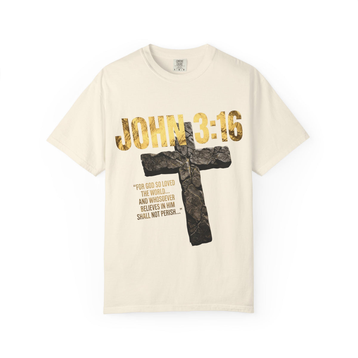 John 3:16 Cross T-Shirt — Christian Faith Scripture Tee