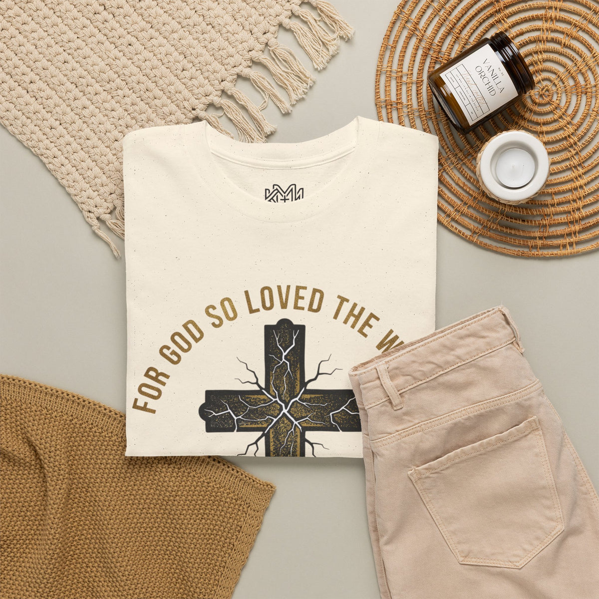 John 3:16 Cross T-Shirt — "For God So Loved the World" Christian Tee
