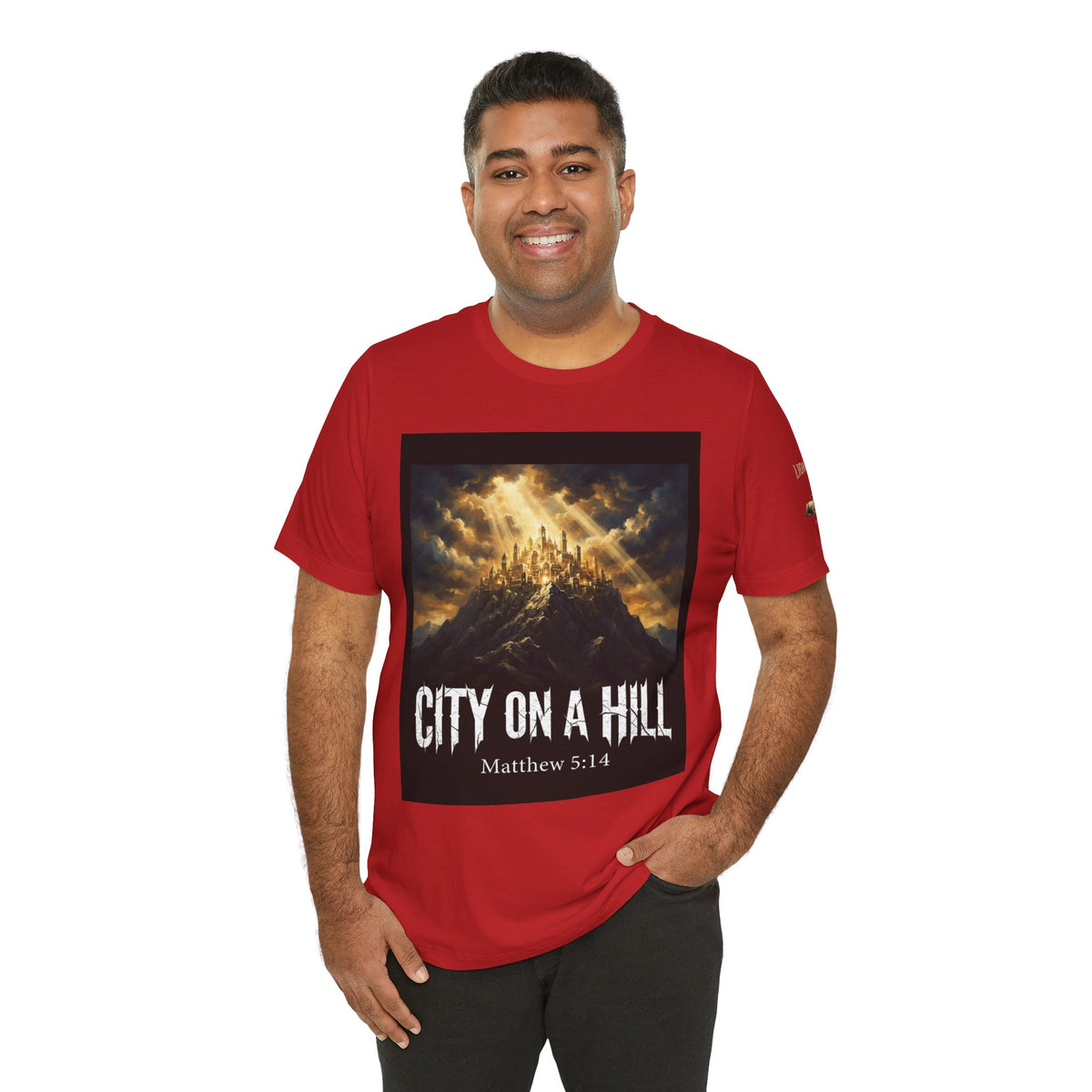 City on a Hill T-Shirt — Matthew 5:14 Christian Faith Tee