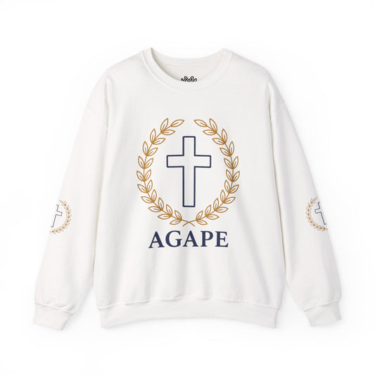 Agape Cross Crewneck Sweatshirt — Christian Faith Pullover