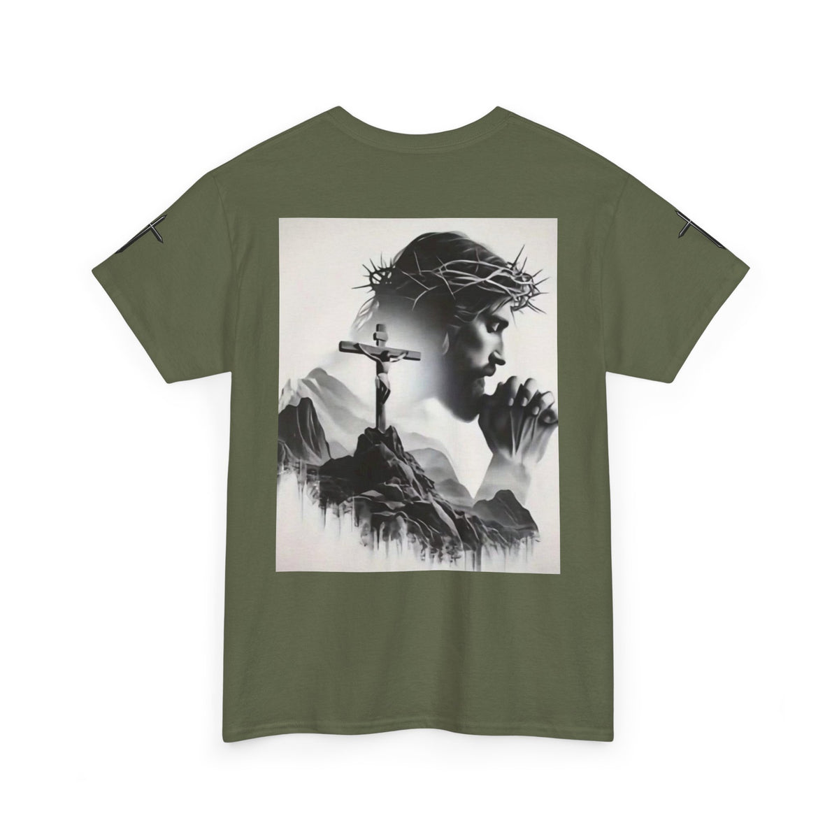 Christian Son & Heir T-Shirt — 'Adopted by Grace' Faith Tee with Jesus Prayer Design
