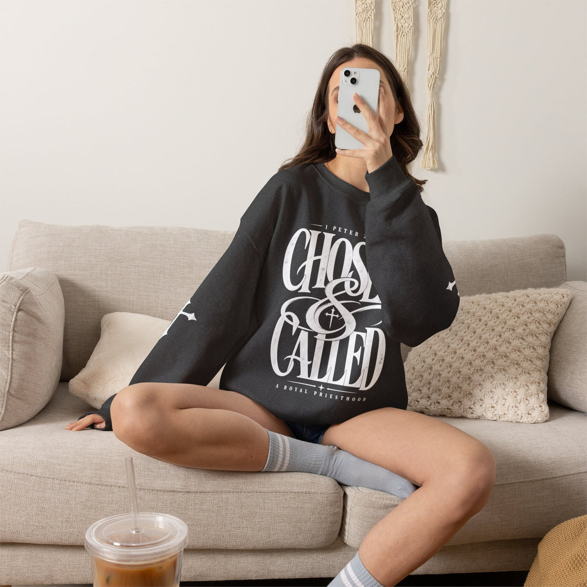 Chosen & Called Crewneck Sweatshirt — Christian Faith Apparel, 'A Royal Priesthood' Gospel Pullover