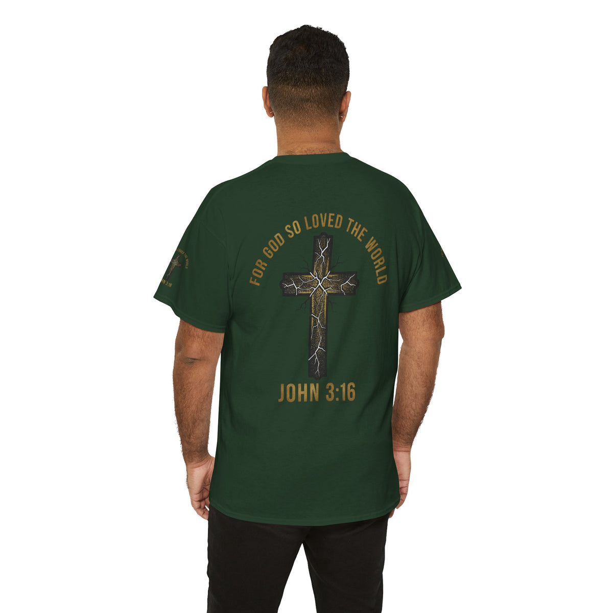 John 3:16 Cross T-Shirt — "For God So Loved the World" Christian Tee