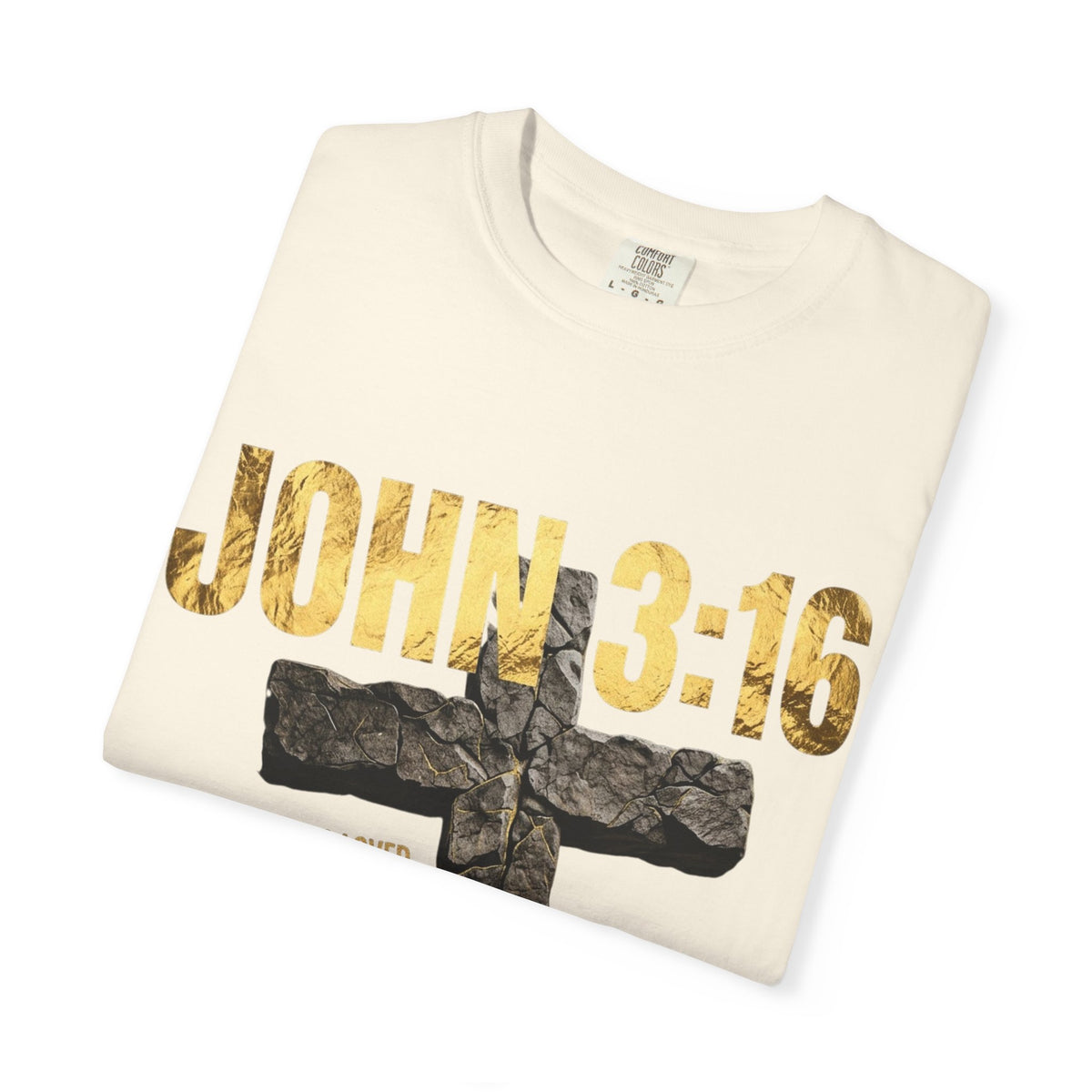 John 3:16 Cross T-Shirt — Christian Faith Scripture Tee
