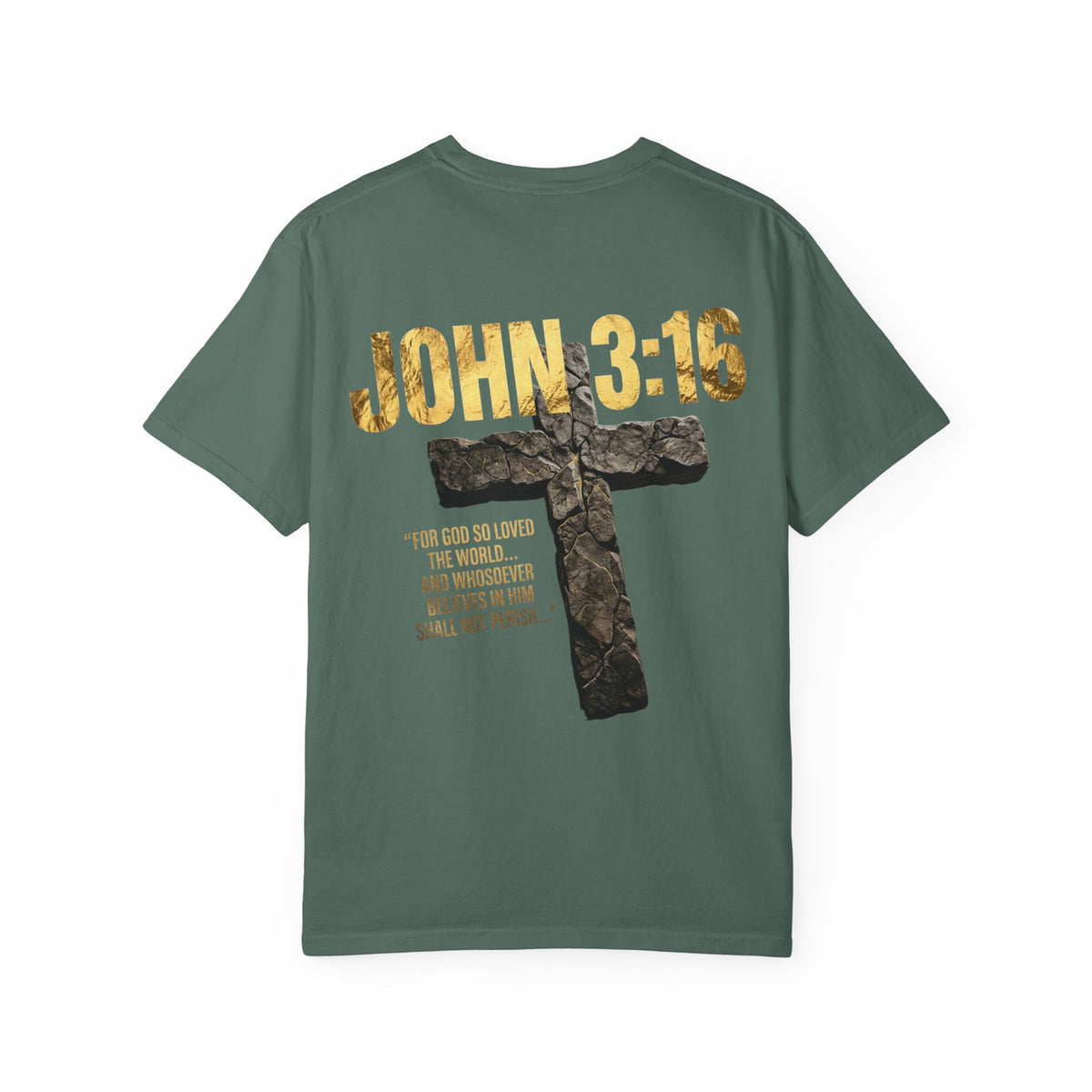 John 3:16 Cross T-Shirt — Christian Faith Scripture Tee