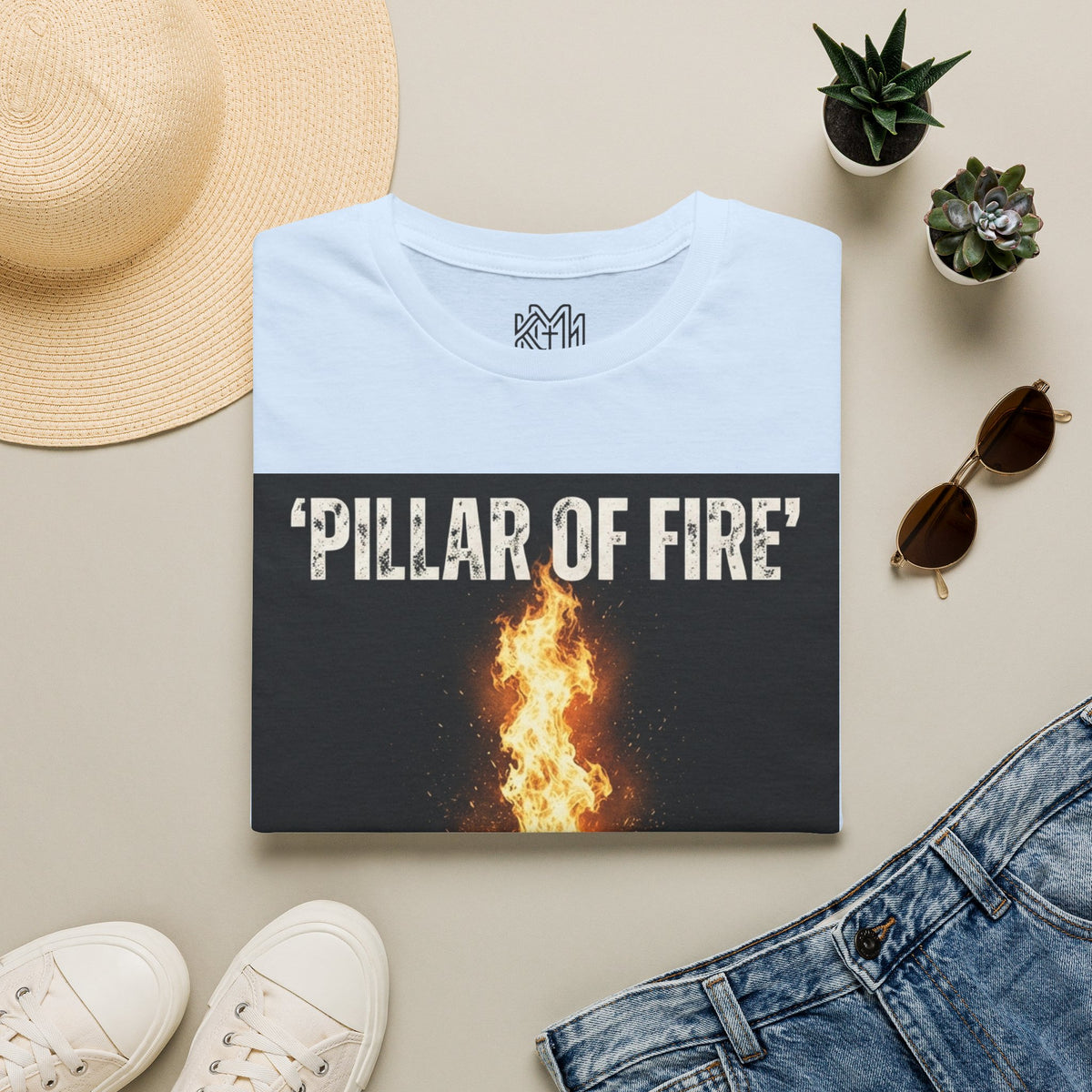 Pillar of Fire T‑Shirt — Biblical Exodus 13:21 Inspirational Faith Tee