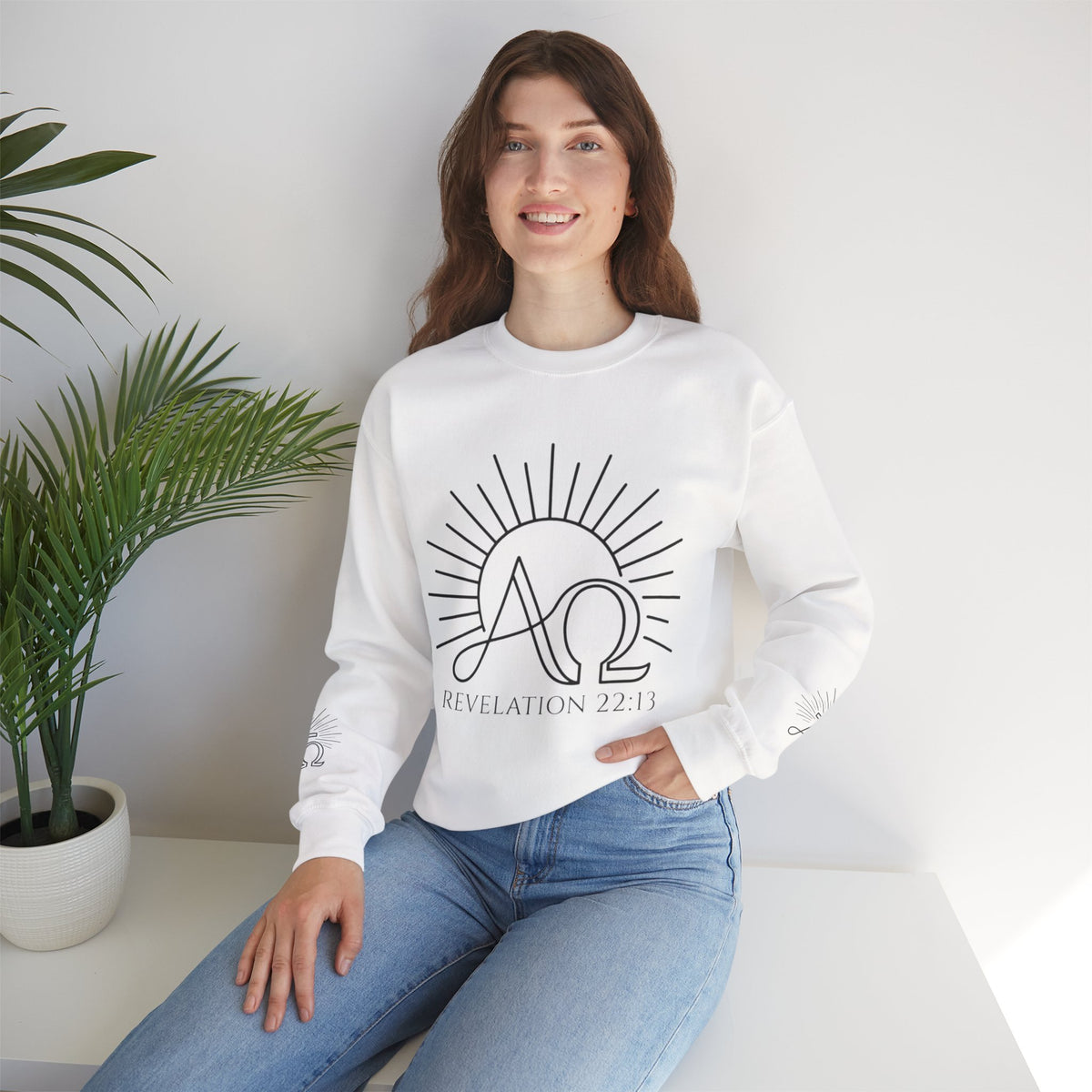 Alpha Omega 'Revelation 22:13' Crewneck Sweatshirt
