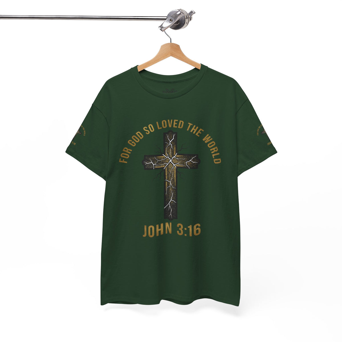 John 3:16 Cross T-Shirt — "For God So Loved the World" Christian Tee