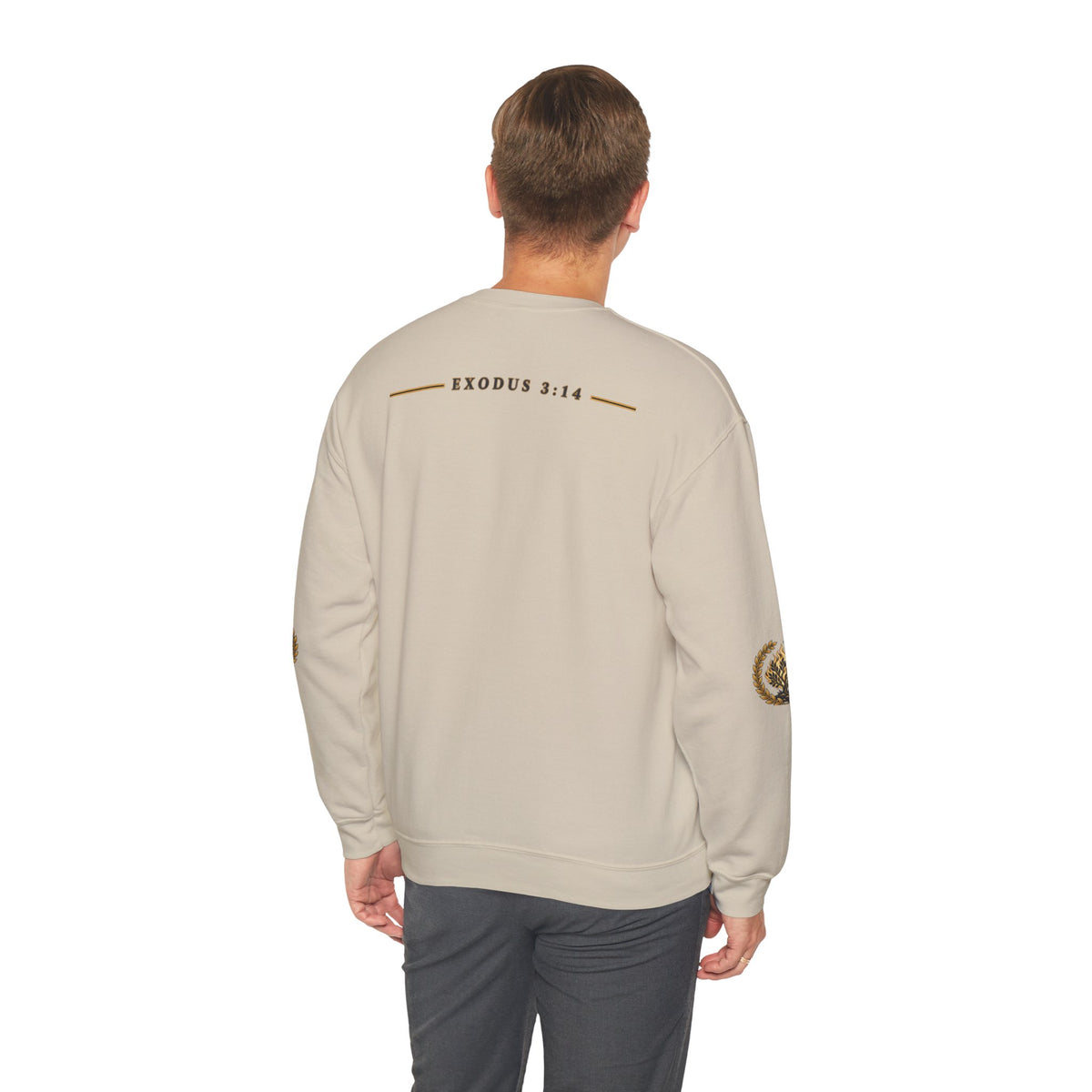 Crewneck Sweatshirt — "I Am Who I Am" Exodus 3:14 Inspirational Pullover