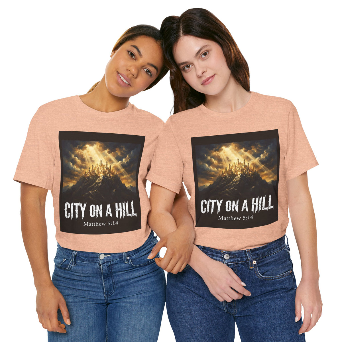 City on a Hill T-Shirt — Matthew 5:14 Christian Faith Tee