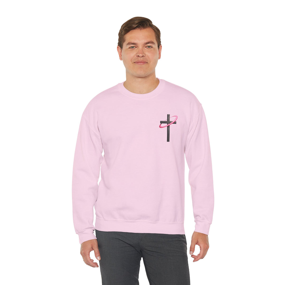 Christian Crewneck Sweatshirt — “With God All Things Are Possible” Inspirational Pullover