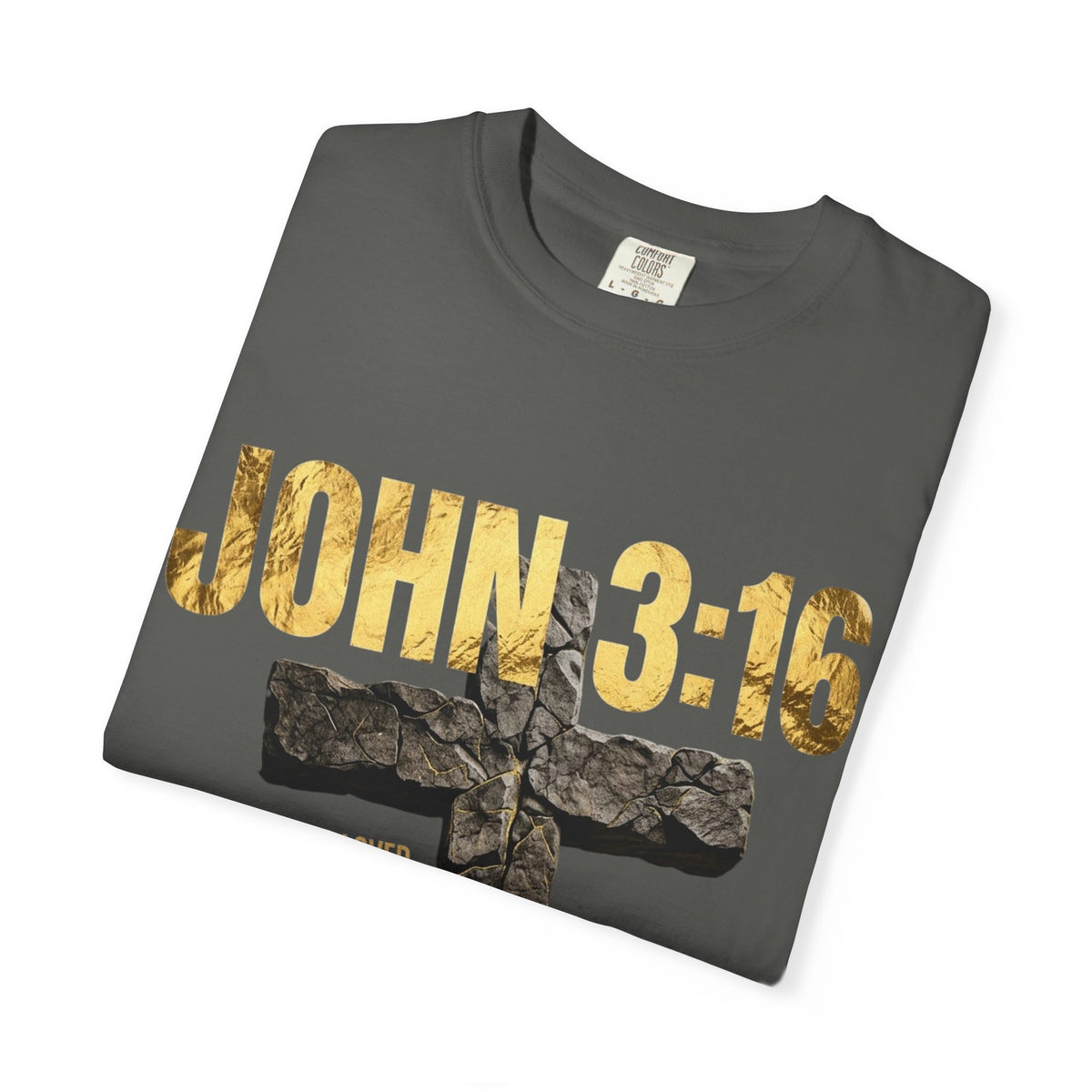 John 3:16 Cross T-Shirt — Christian Faith Scripture Tee
