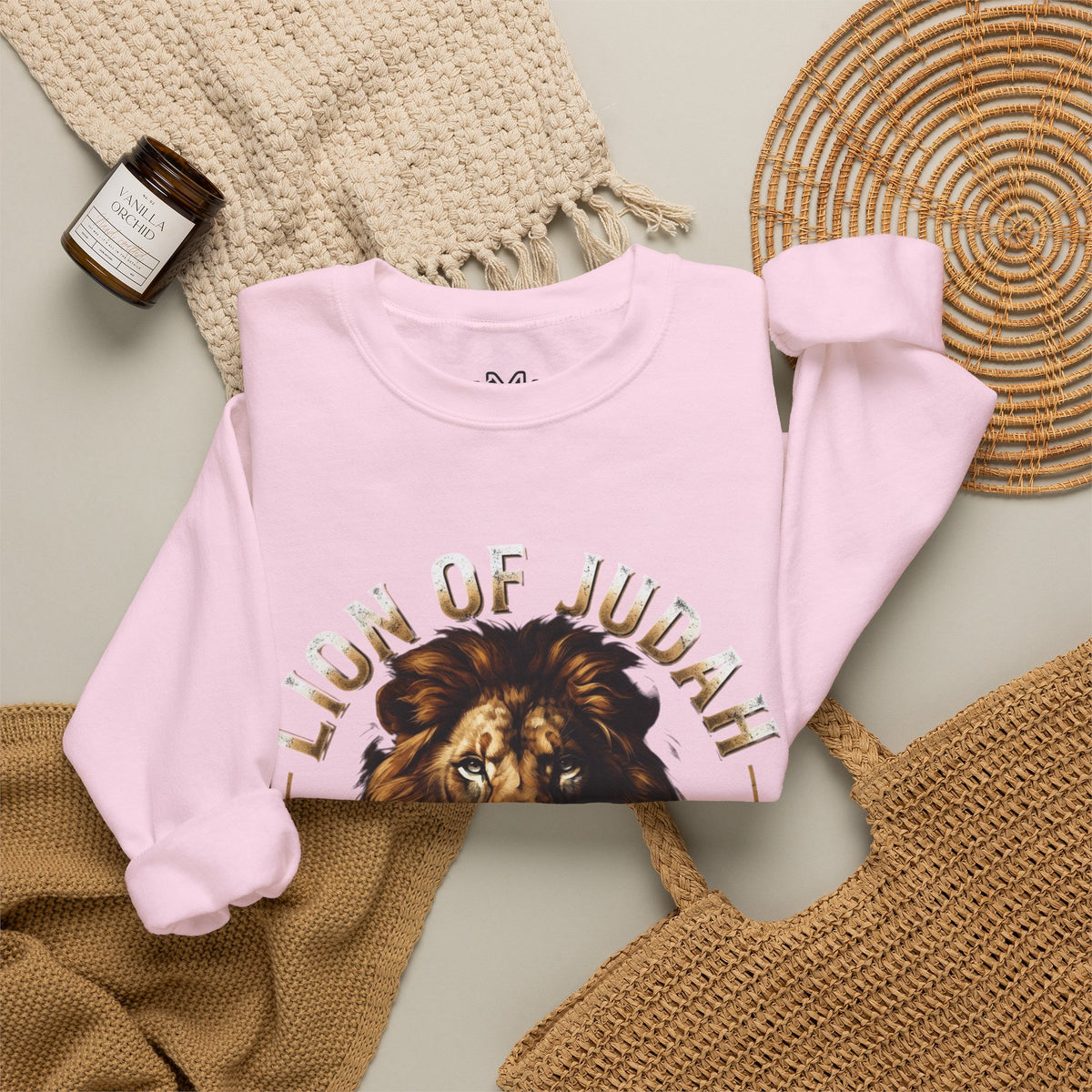 Lion of Judah Sweatshirt – "Revelation 5:5" Christian Crewneck