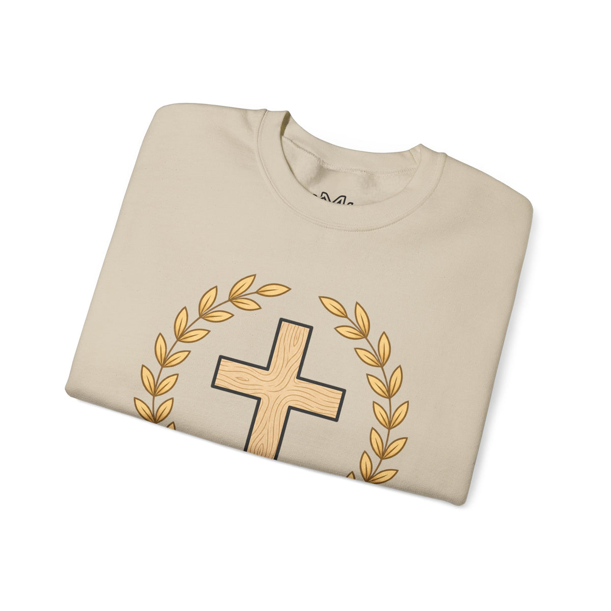 Christian Cross Crewneck Sweatshirt – "Christ Lives in Me" Religious Pullover