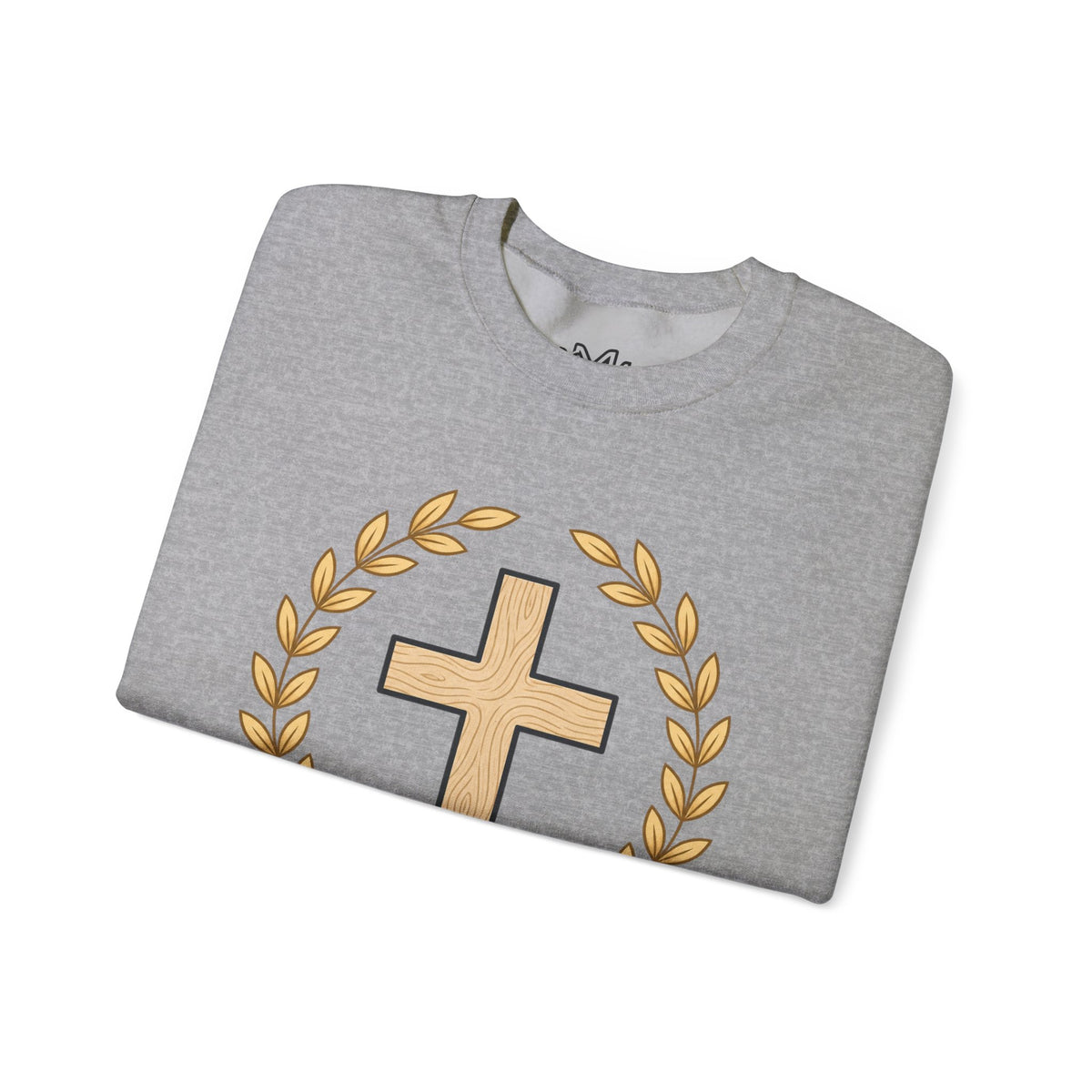 Christian Cross Crewneck Sweatshirt – "Christ Lives in Me" Religious Pullover