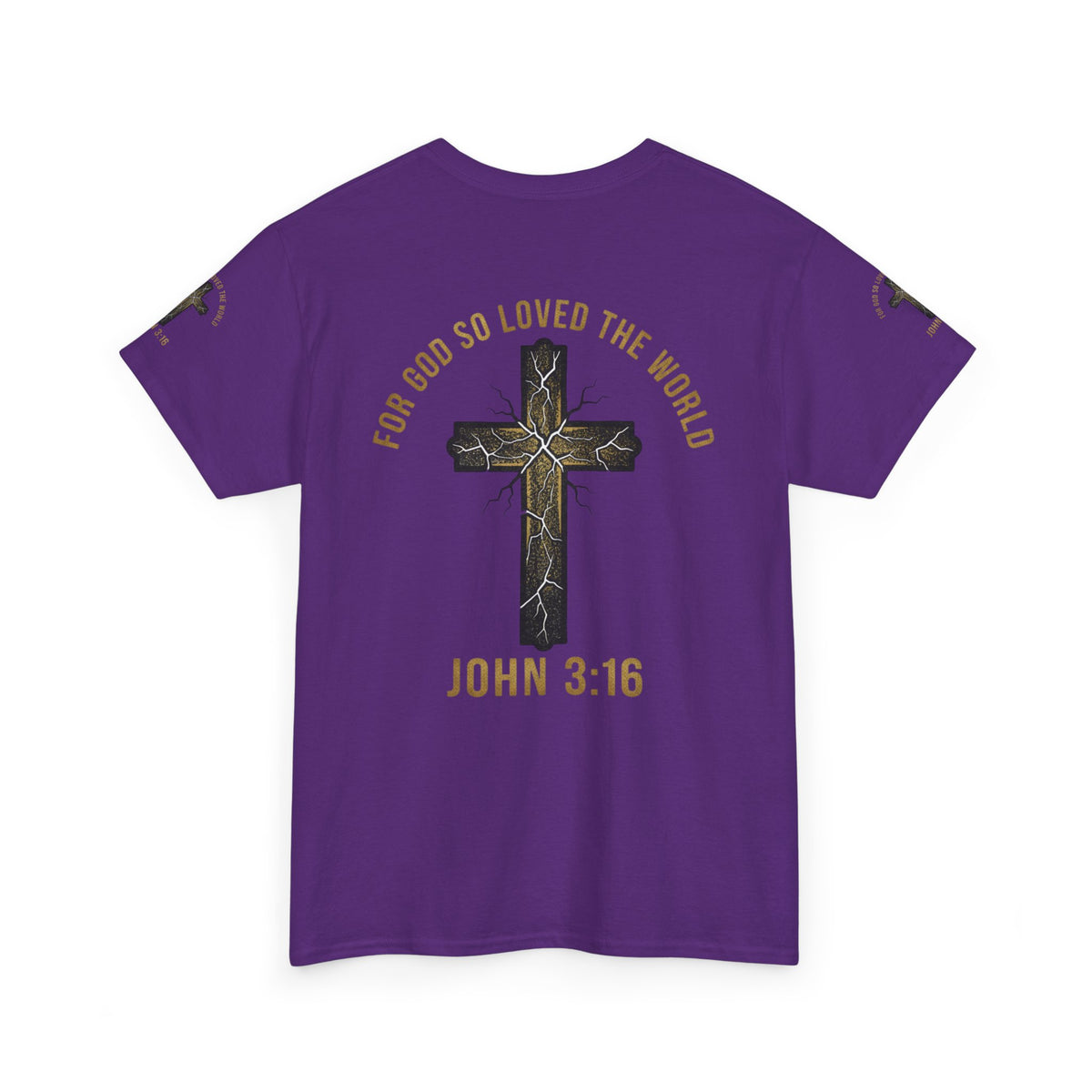 John 3:16 Cross T-Shirt — "For God So Loved the World" Christian Tee