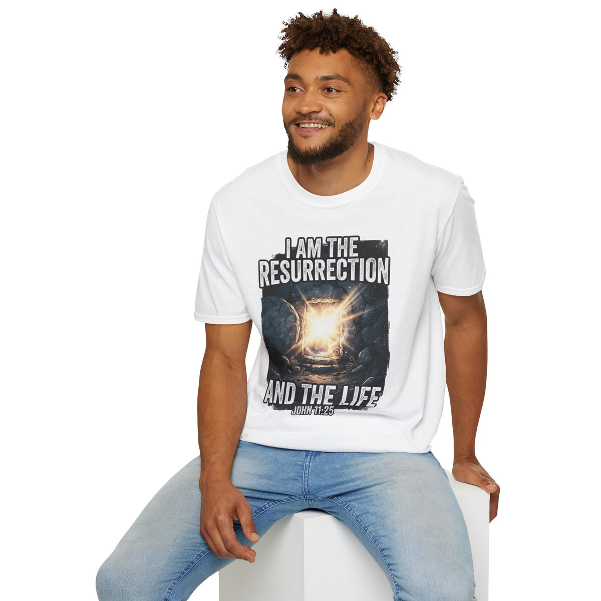 I Am The Resurrection T-Shirt — John 11:25 Christian Easter Tee