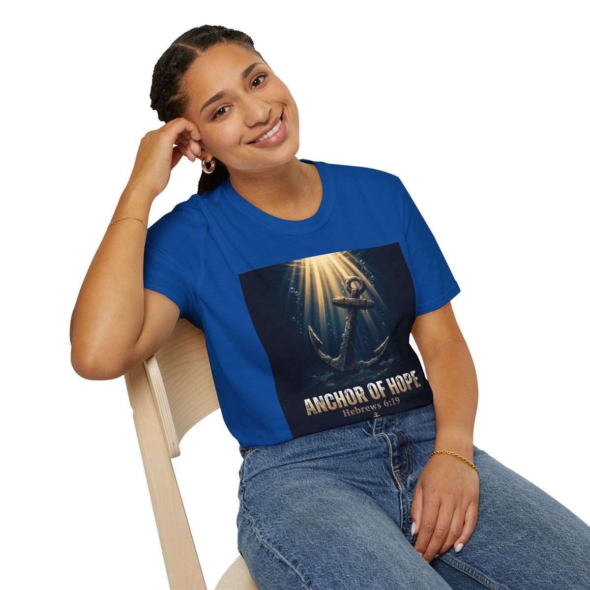 Anchor of Hope T-Shirt — Inspirational Anchor Design (Hebrews 6:19)