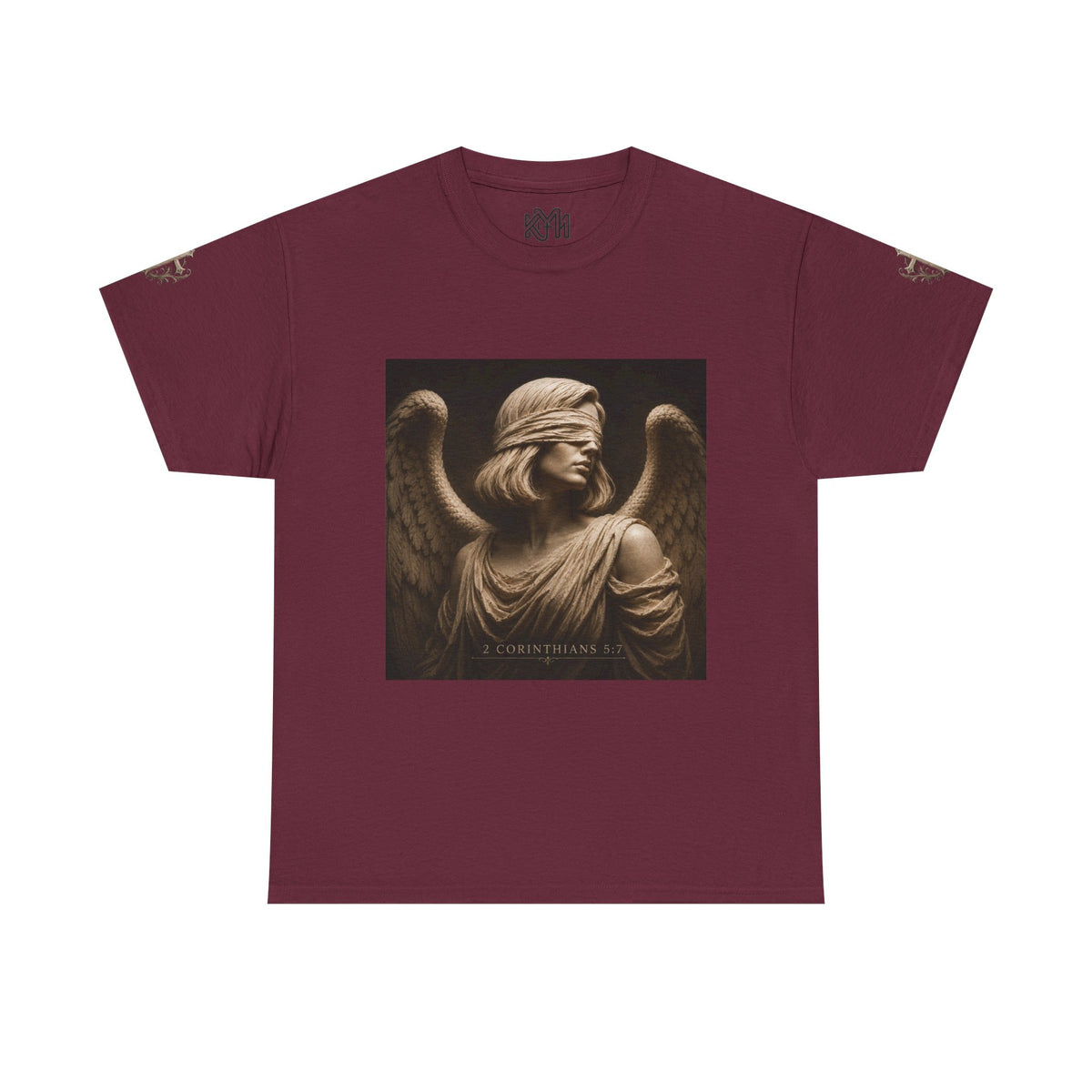 Angel Graphic Tee — "Walk by Faith, Not by Sight" Inspirational T‑Shirt