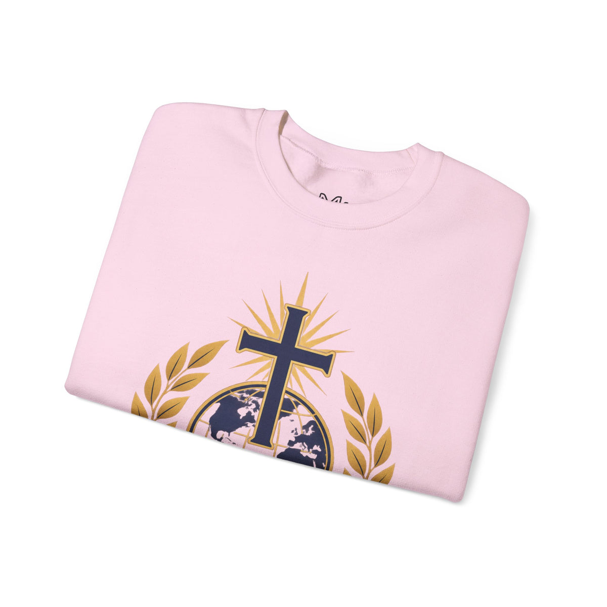 Great Commission Crewneck Sweatshirt — Christian Cross Globe Design