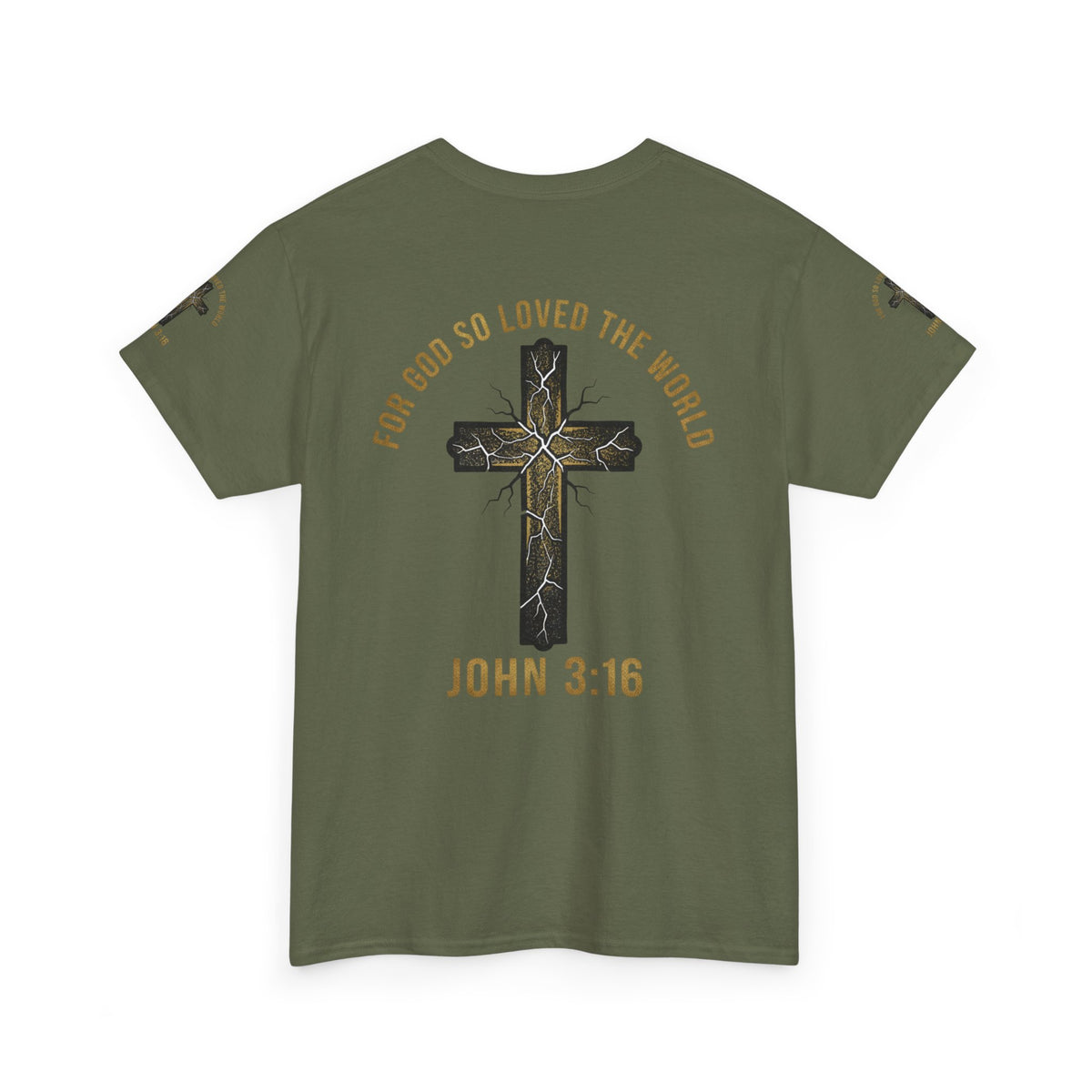 John 3:16 Cross T-Shirt — "For God So Loved the World" Christian Tee