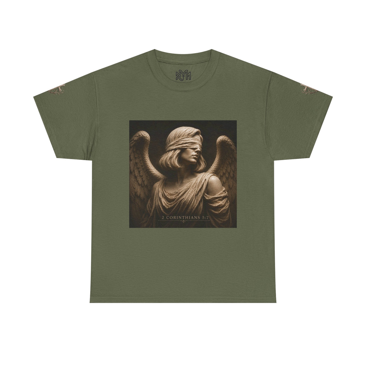 Angel Graphic Tee — "Walk by Faith, Not by Sight" Inspirational T‑Shirt
