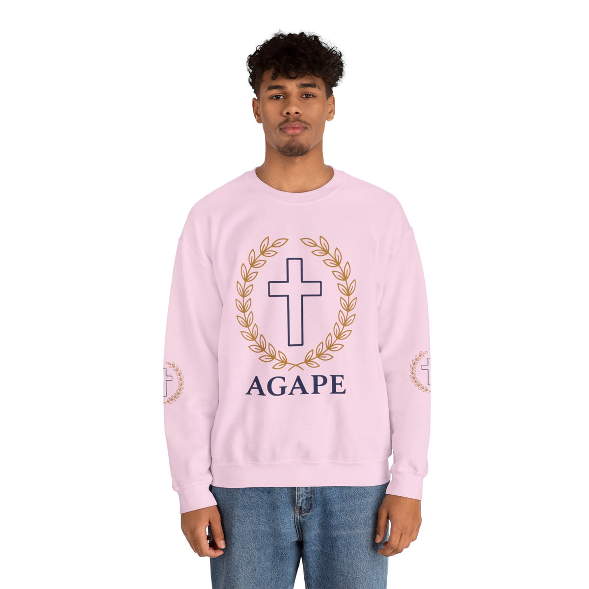 Agape Cross Crewneck Sweatshirt — Christian Faith Pullover