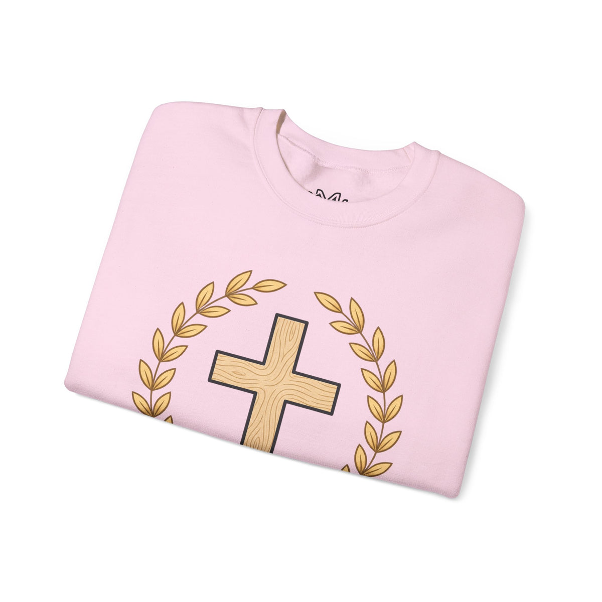 Christian Cross Crewneck Sweatshirt – "Christ Lives in Me" Religious Pullover