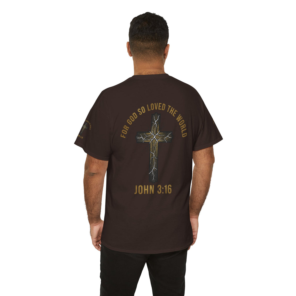 John 3:16 Cross T-Shirt — "For God So Loved the World" Christian Tee