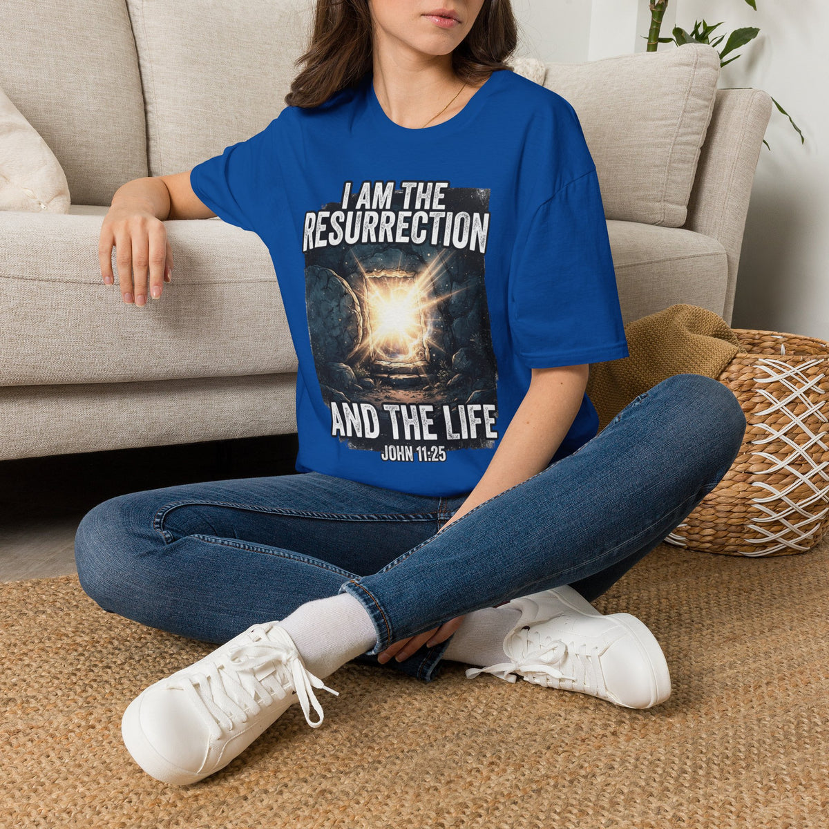 I Am The Resurrection T-Shirt — John 11:25 Christian Easter Tee