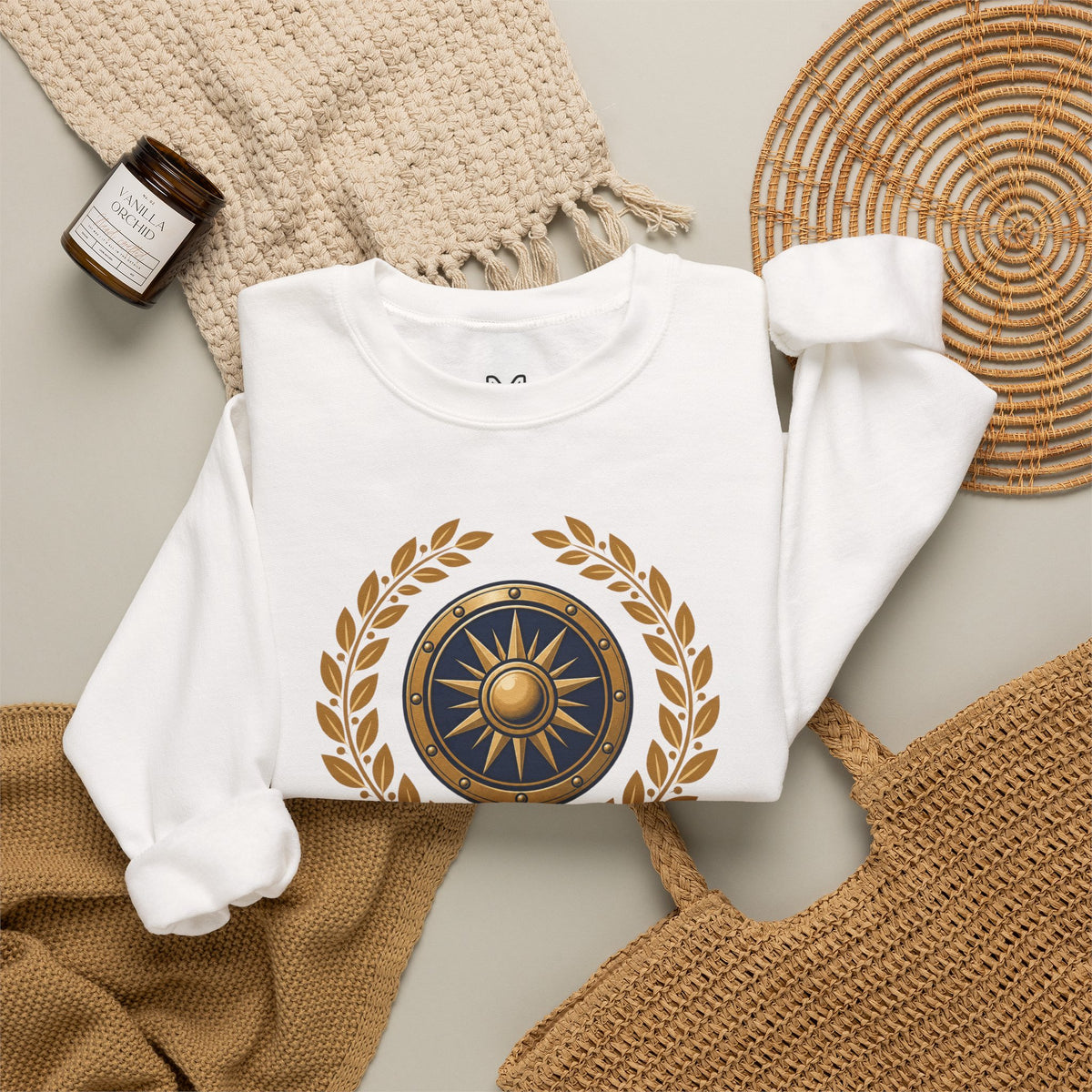 Crewneck Sweatshirt — “God Is Our Refuge and Strength” Psalm 46:1 Christian Faith Pullover