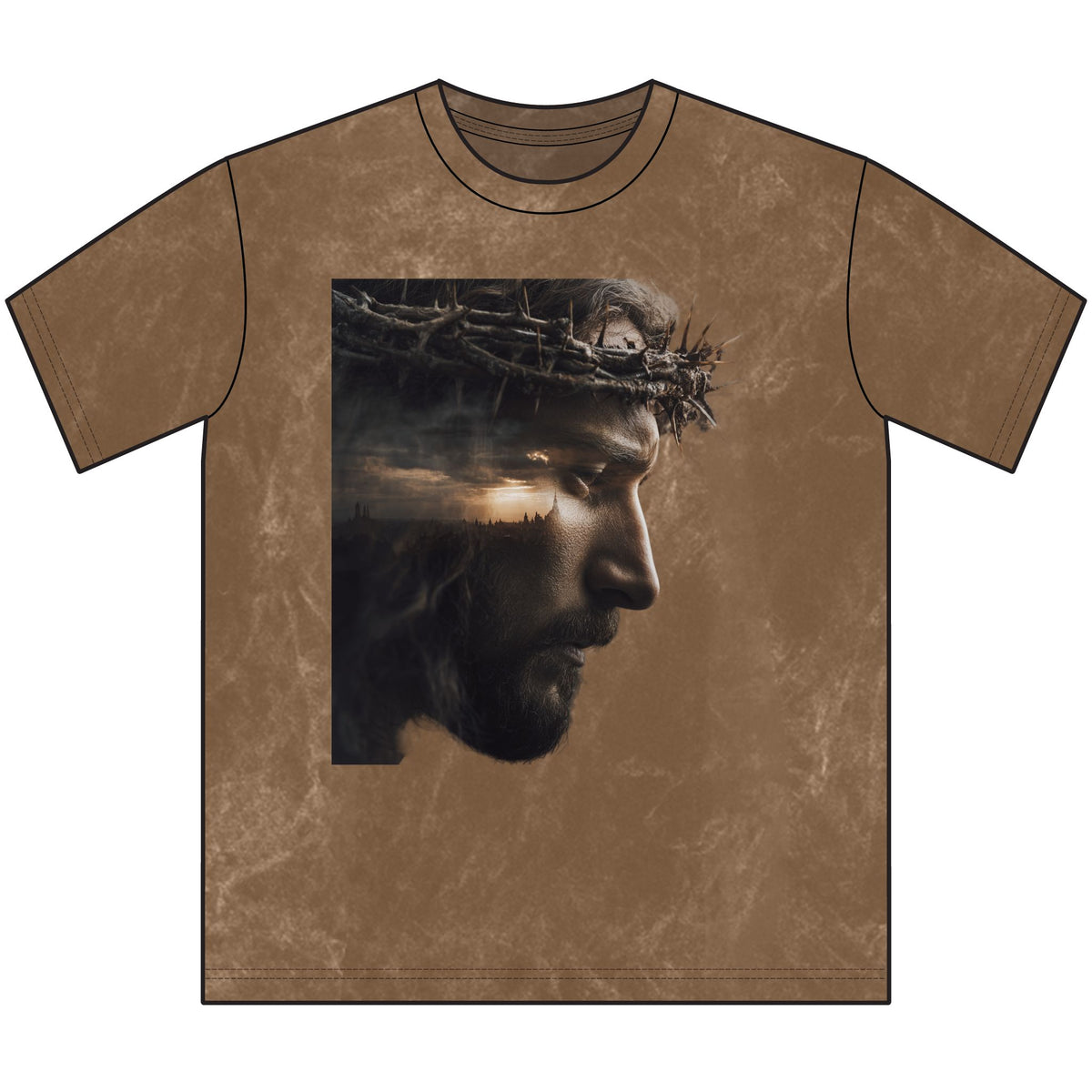 Vintage Jesus Crewneck Tee — Saved by Grace & Mercy Christian T‑Shirt