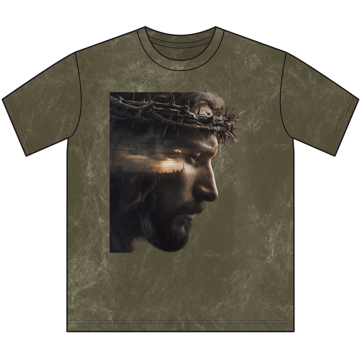 Vintage Jesus Crewneck Tee — Saved by Grace & Mercy Christian T‑Shirt