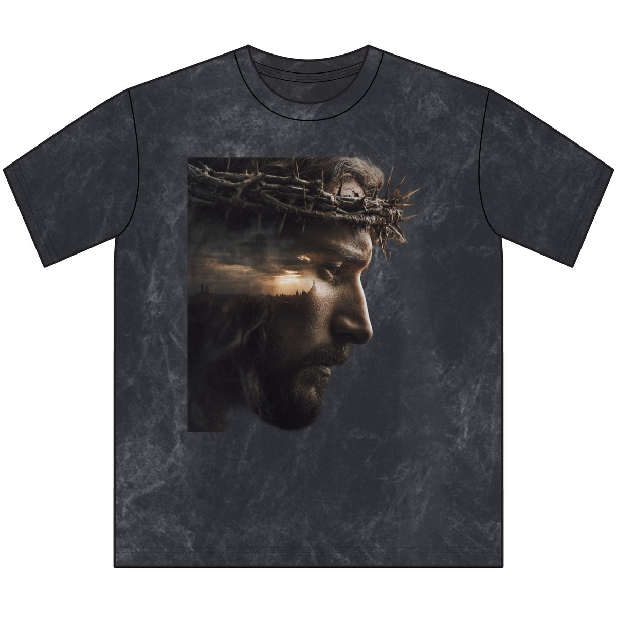 Vintage Jesus Crewneck Tee — Saved by Grace & Mercy Christian T‑Shirt
