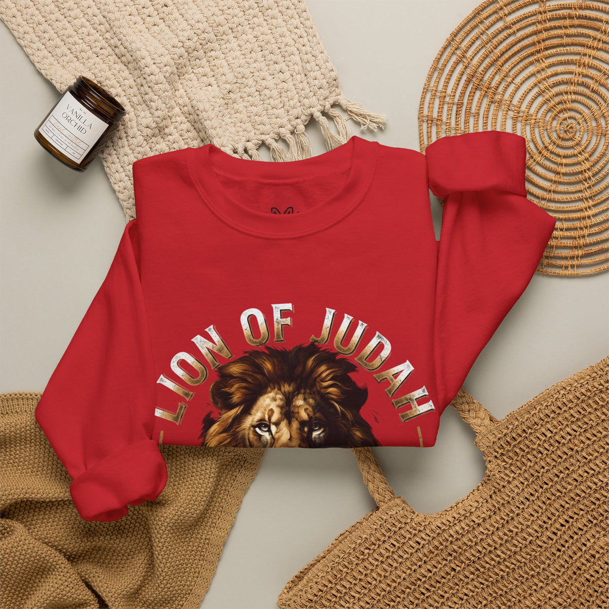 Lion of Judah Sweatshirt – "Revelation 5:5" Christian Crewneck