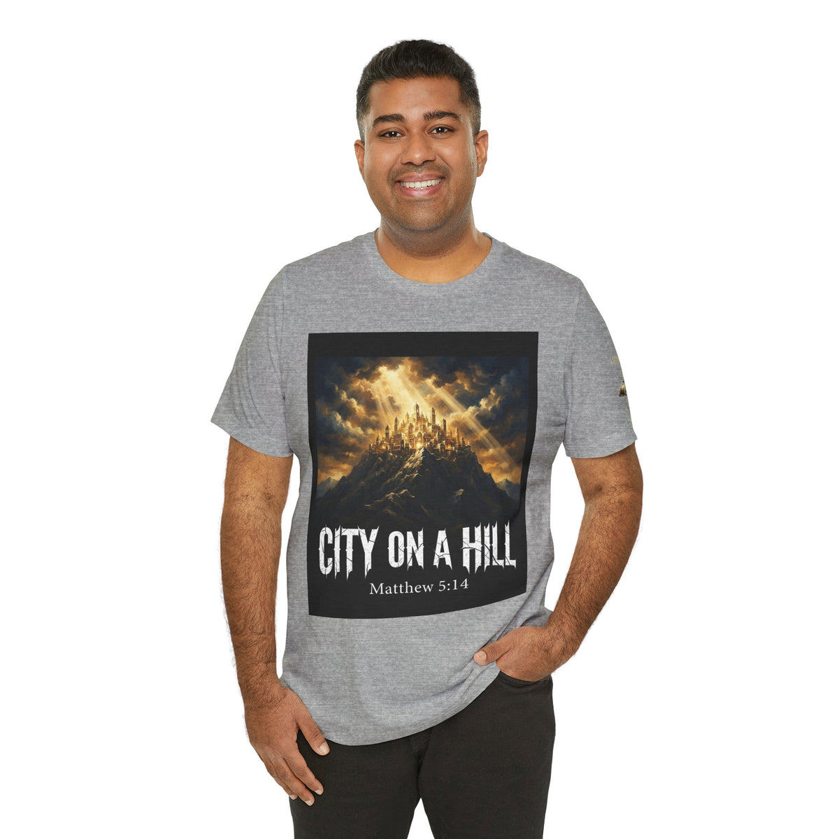 City on a Hill T-Shirt — Matthew 5:14 Christian Faith Tee