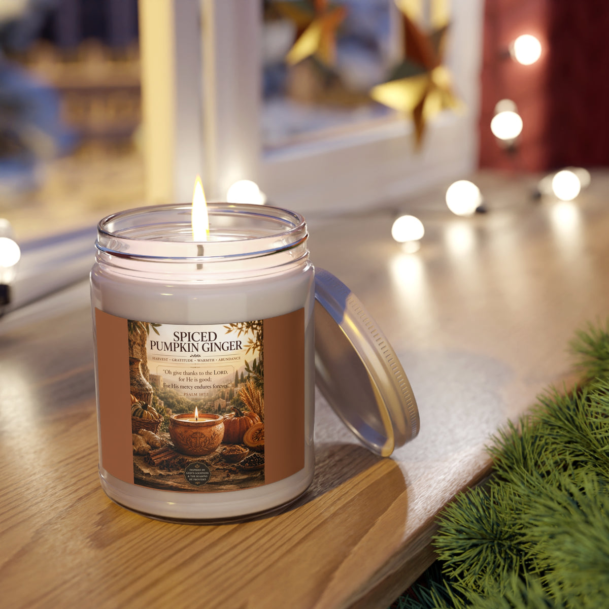 Spiced Pumpkin Ginger Soy Candle — 9oz Scented Jar