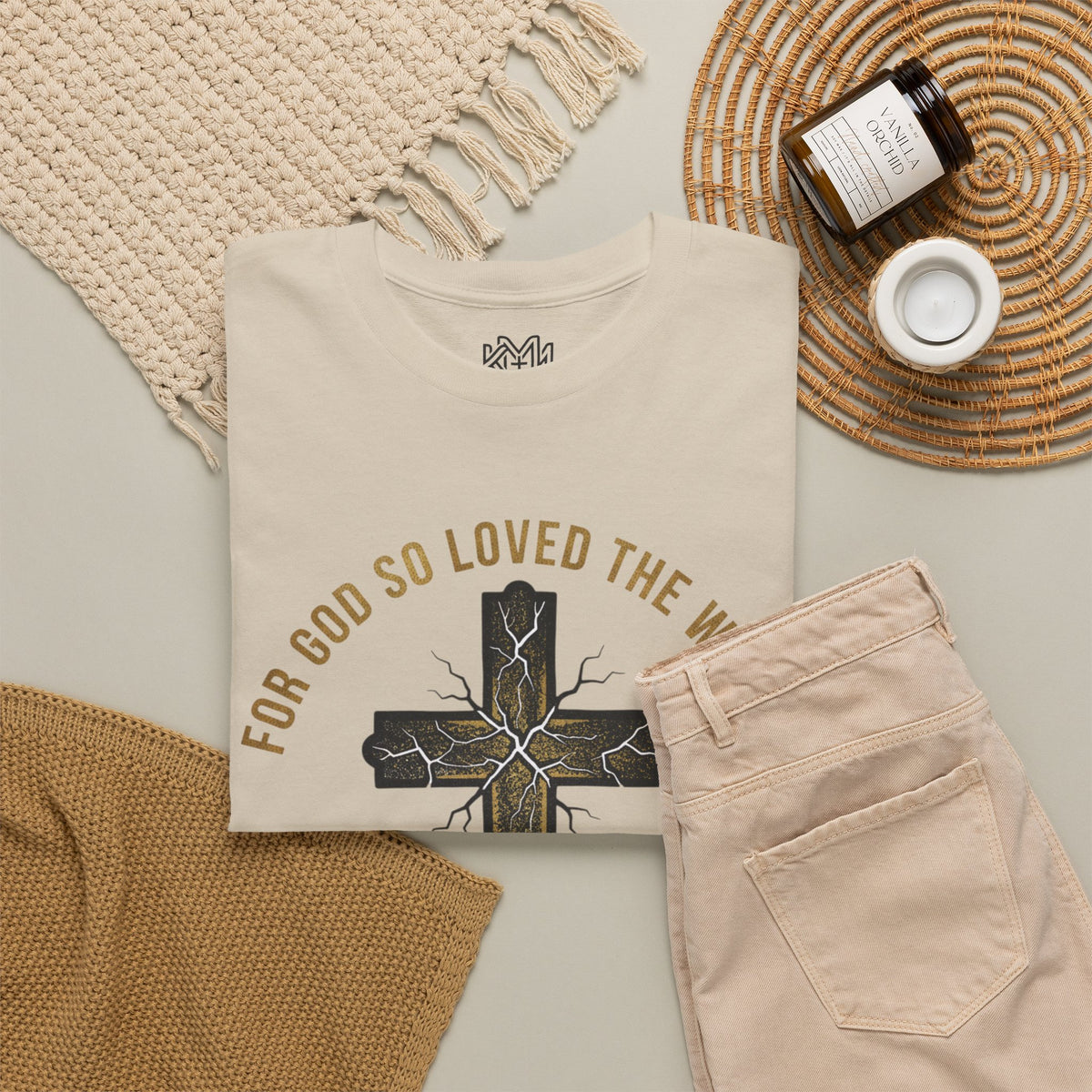 John 3:16 Cross T-Shirt — "For God So Loved the World" Christian Tee