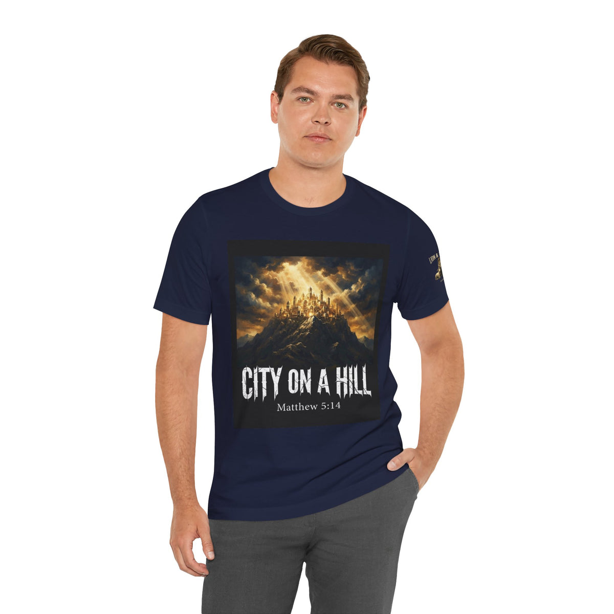 City on a Hill T-Shirt — Matthew 5:14 Christian Faith Tee