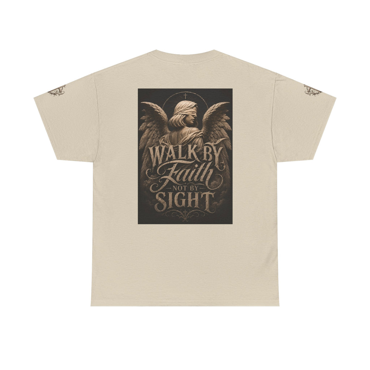 Angel Graphic Tee — "Walk by Faith, Not by Sight" Inspirational T‑Shirt