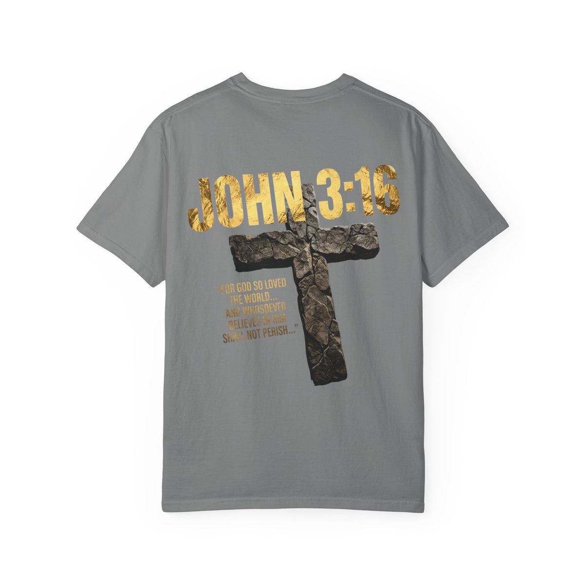 John 3:16 Cross T-Shirt — Christian Faith Scripture Tee