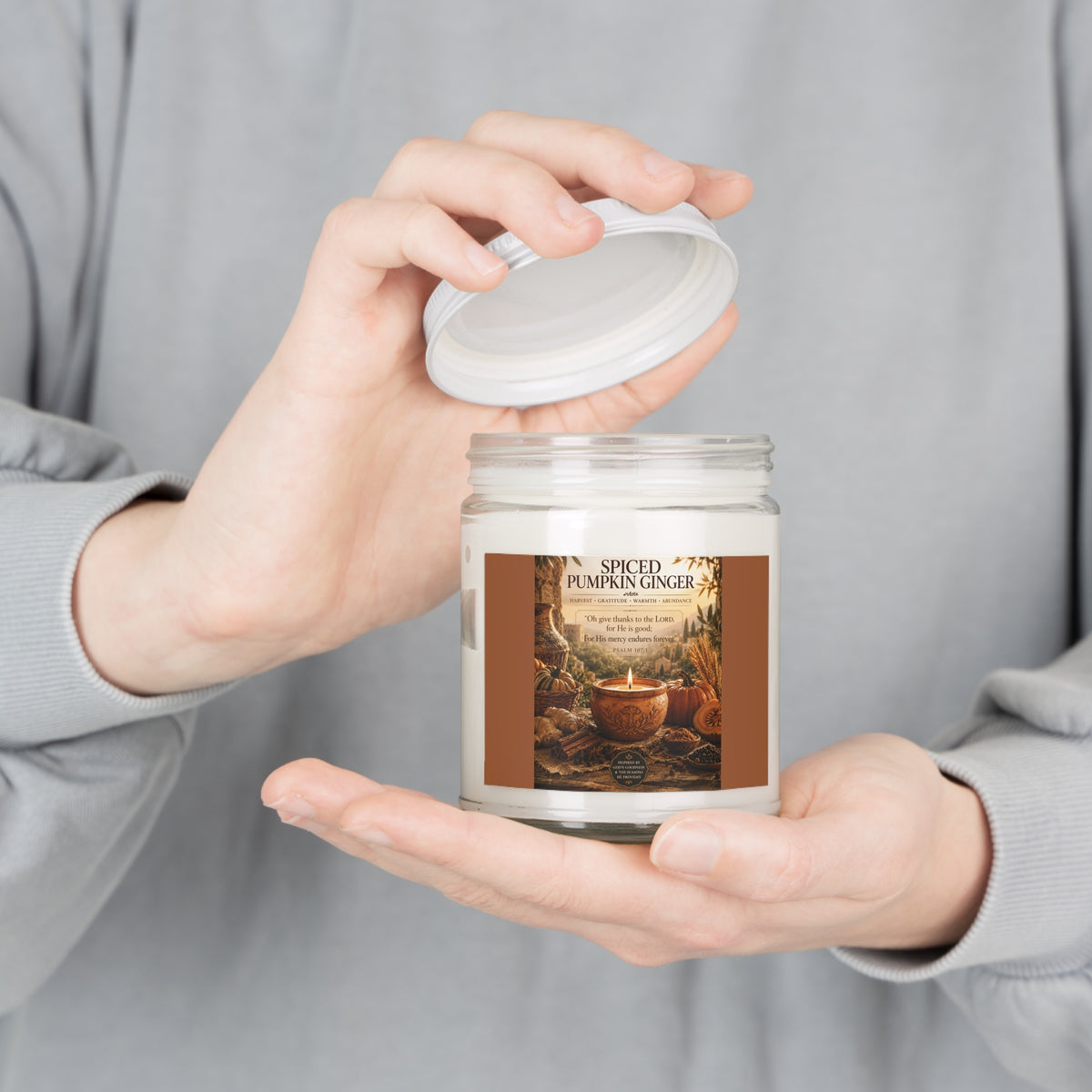 Spiced Pumpkin Ginger Soy Candle — 9oz Scented Jar