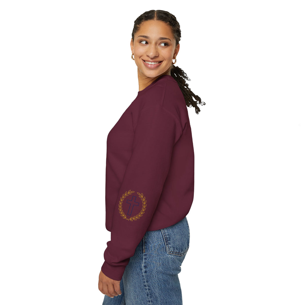 Agape Cross Crewneck Sweatshirt — Christian Faith Pullover