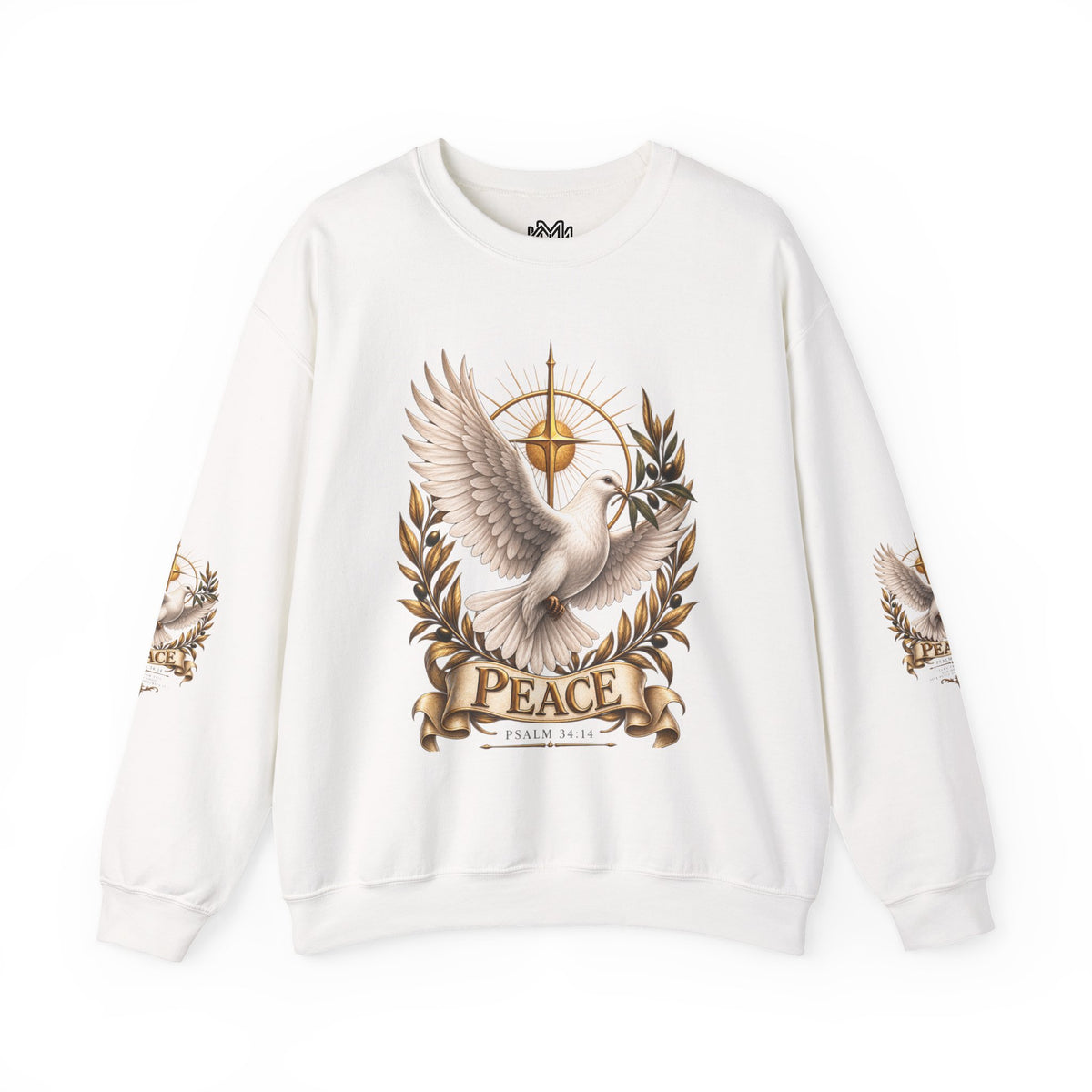 Peace Dove Crewneck Sweatshirt — Religious Christian Dove & Olive Branch Pullover