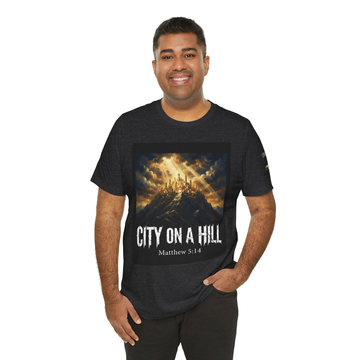 City on a Hill T-Shirt — Matthew 5:14 Christian Faith Tee