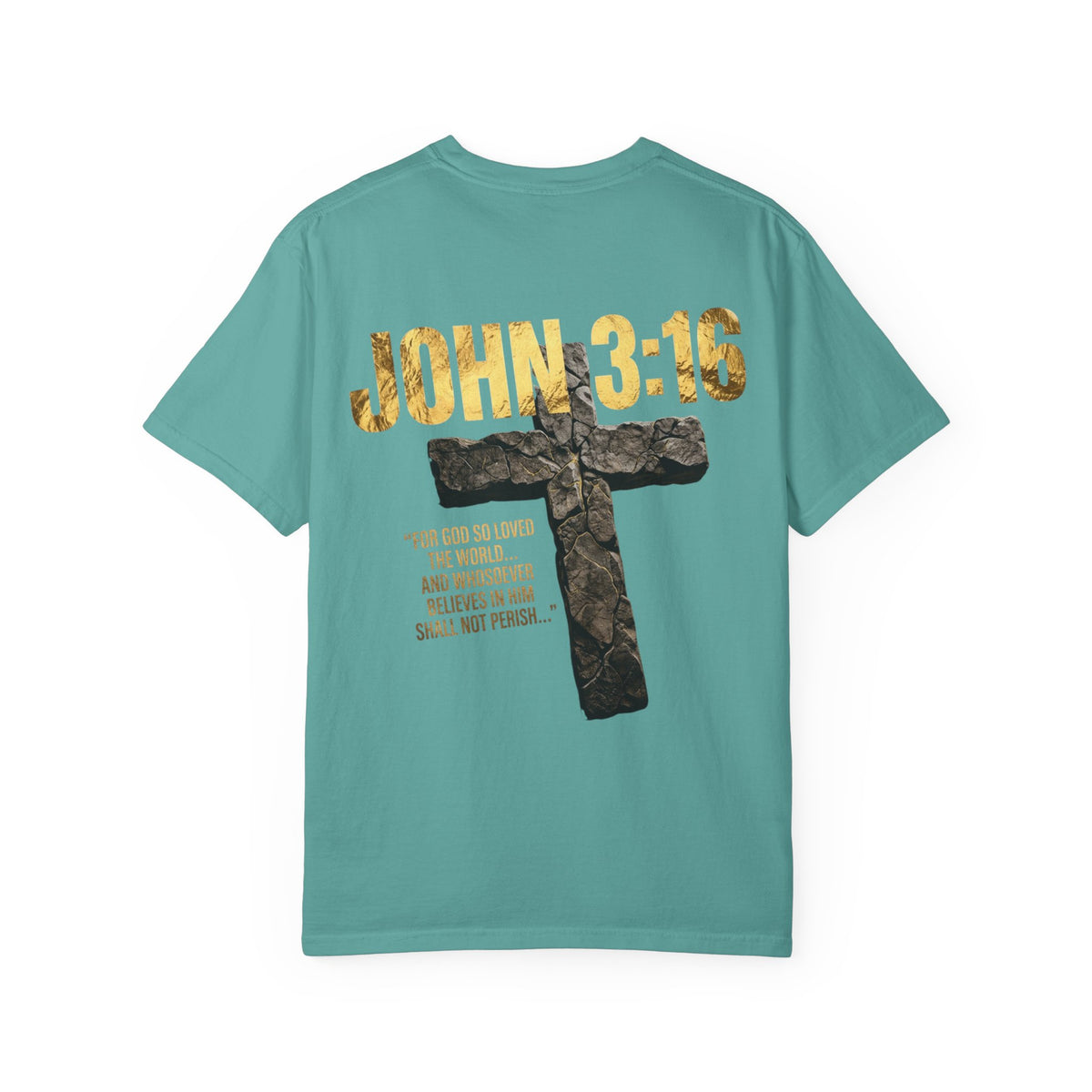 John 3:16 Cross T-Shirt — Christian Faith Scripture Tee