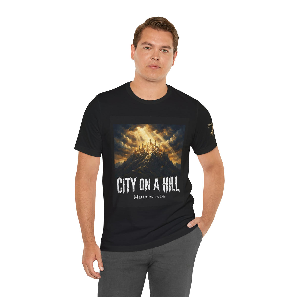 City on a Hill T-Shirt — Matthew 5:14 Christian Faith Tee