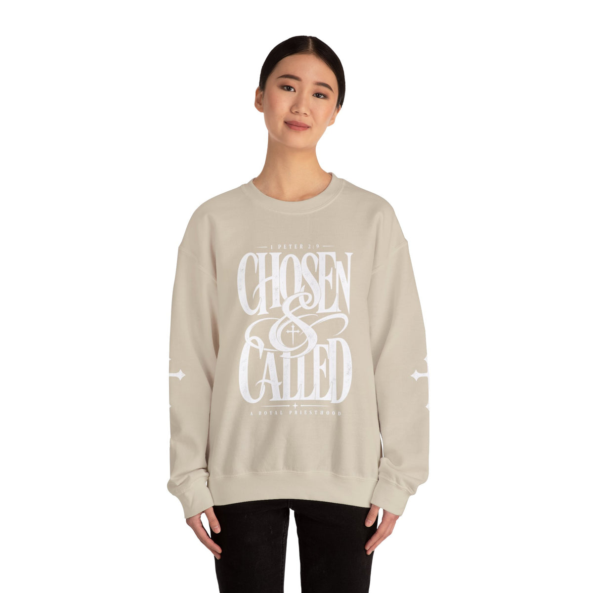 Chosen & Called Crewneck Sweatshirt — Christian Faith Apparel, 'A Royal Priesthood' Gospel Pullover