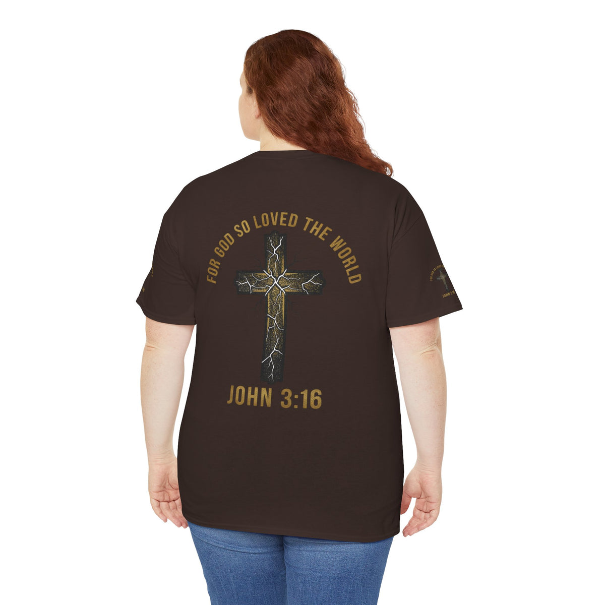 John 3:16 Cross T-Shirt — "For God So Loved the World" Christian Tee