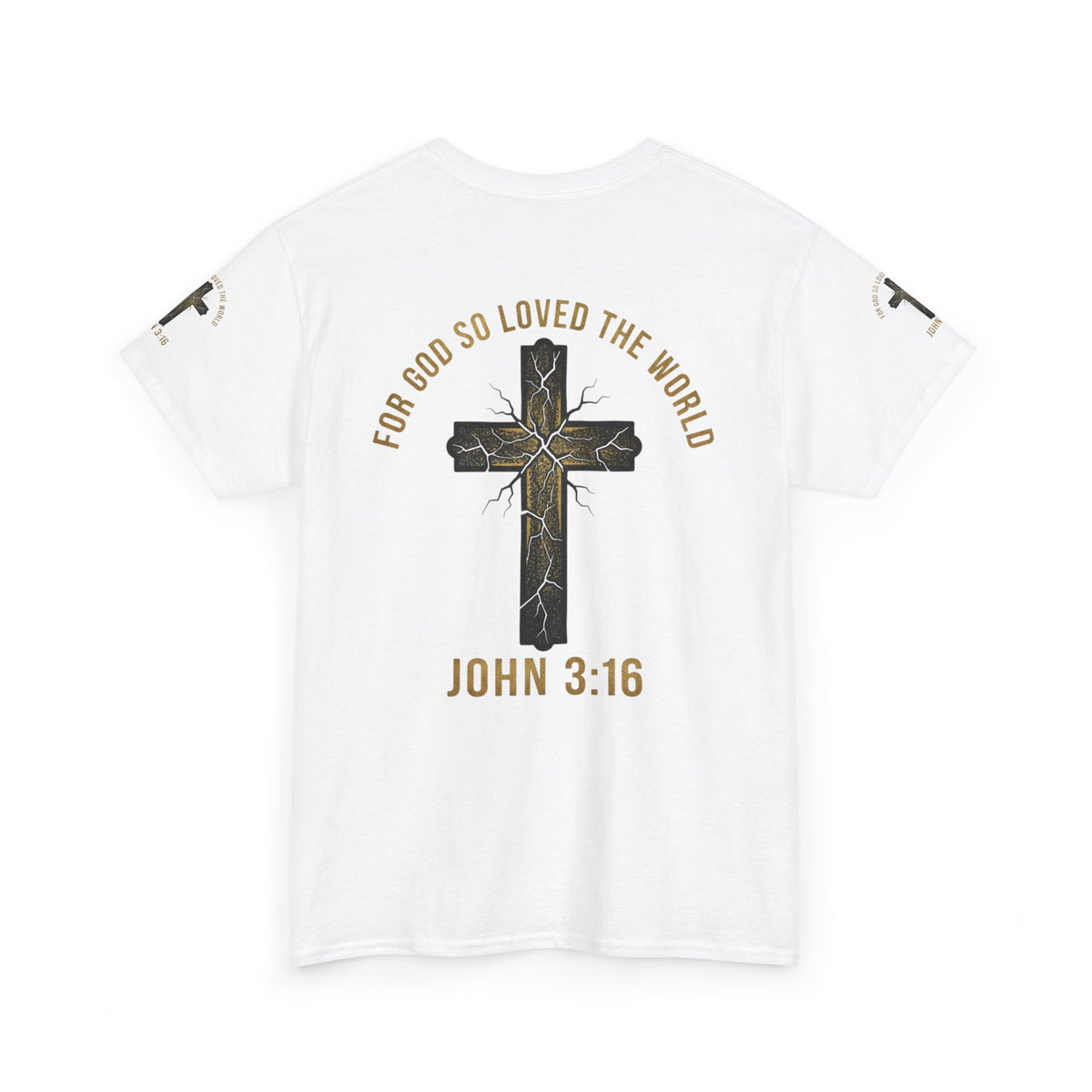 John 3:16 Cross T-Shirt — "For God So Loved the World" Christian Tee